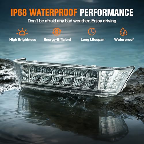 Golf Cart LED Headlight Bar for Club Car Precedent 2004+ 12V Replacement
