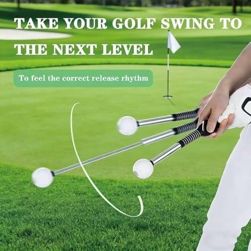 Golf Swing Trainer with Click Feedback & Grip Correction - Black, Right-Handed