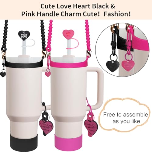 Stanley Cup Accessories Set - 30 & 40 Oz with Hot Pink & Black Variants