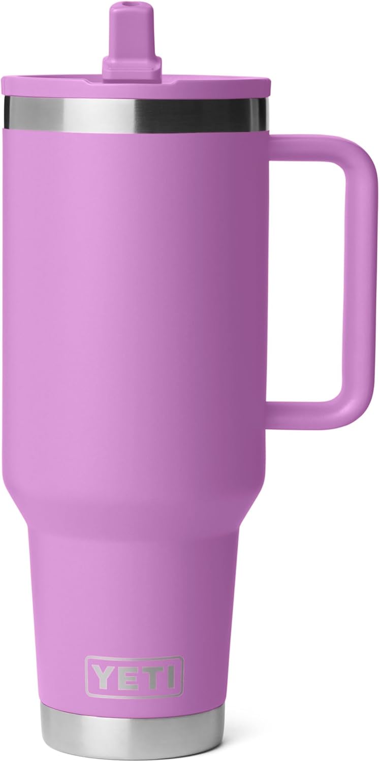 YETI Rambler 40 oz Travel Mug - Stainless Steel, Vacuum Insulated, Leakproof & Cup Holder Friendly