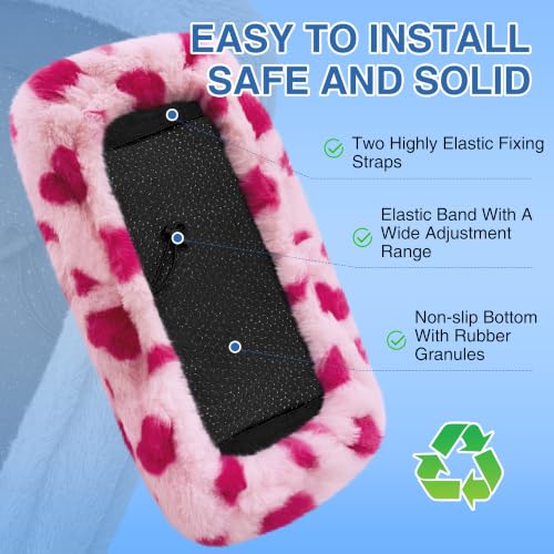 Pink Heart Knee Scooter Cushion Pad with Memory Foam - Soft Plush Comfort