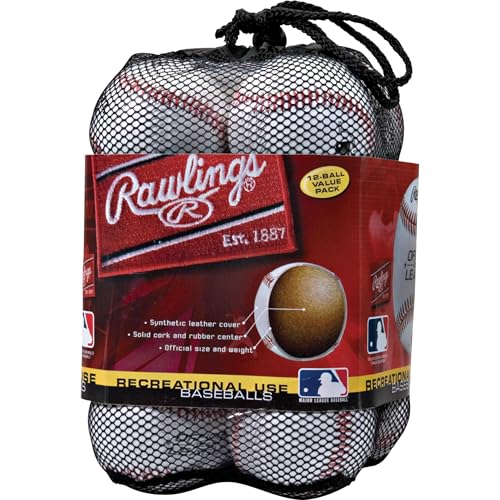 Rawlings Official League Youth Practice Baseballs - Pack of 12