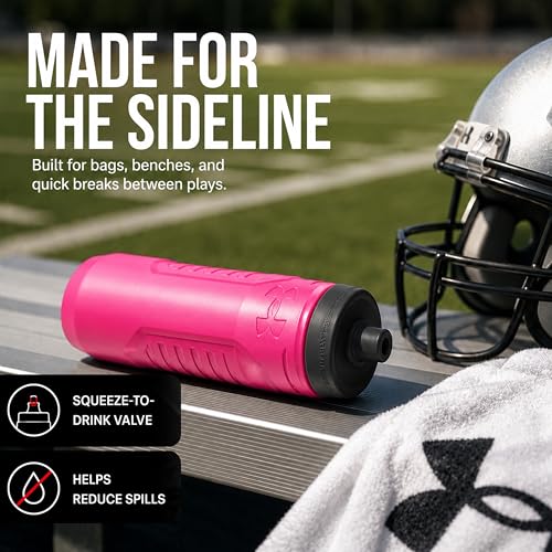 32oz Squeeze Water Bottle - Hot Pink Sports Hydration Bottle