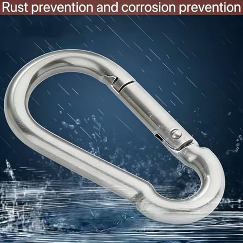 Heavy Duty Carabiner Clips - 4 Pack 3.15 Inch Galvanized Hooks
