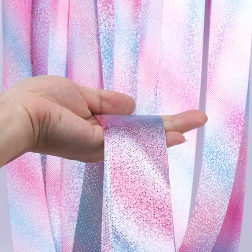 4PCS Sparkly Dance Ribbon Wands - Pink & Blue for Kids