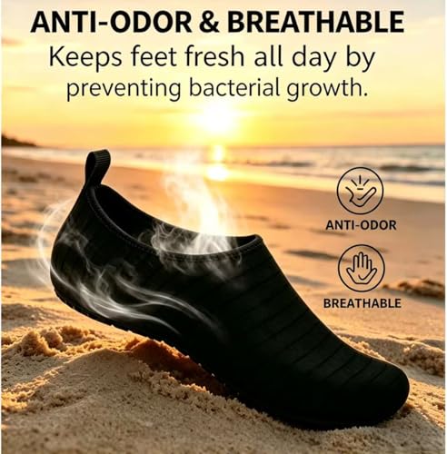 Quick-Dry Non-Slip Water Shoes for Men & Women - 3X-Wide 13-14/12-13 - Black