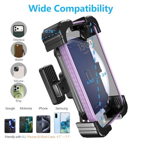 Magnetic Golf Cart Phone Holder - Durable, 360° Rotating Mount