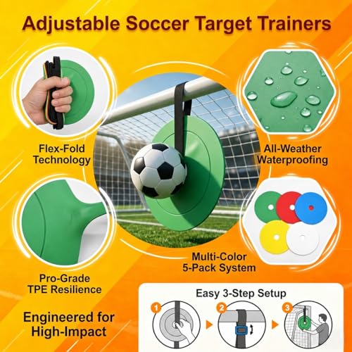 5-Piece Soccer Goal Target Set for Shooting Accuracy Training