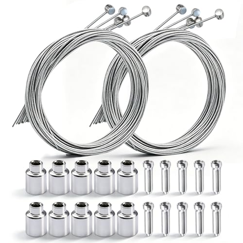 107PCS Stainless Steel Bicycle Cable Kit - Silver