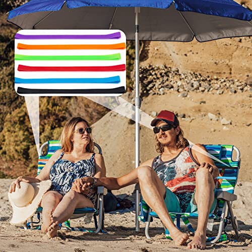 6 Pack Beach Towel Bands - Windproof Silicone Clips in 6 Colors