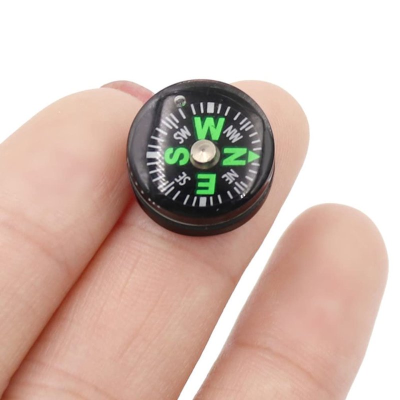 15mm Pocket Survival Button Compass Mini Backpacking Compass for Boating Camping Hiking 5PCS