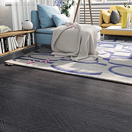 Livelynine Charcoal Wood Grain Contact Paper for Desk Peel and Stick Countertops Waterproof Self Adhesive Wallpaper Kitchen Table Counter Top Vinyl Wrap Black Laminate Countertop Covers 15.8x78.8