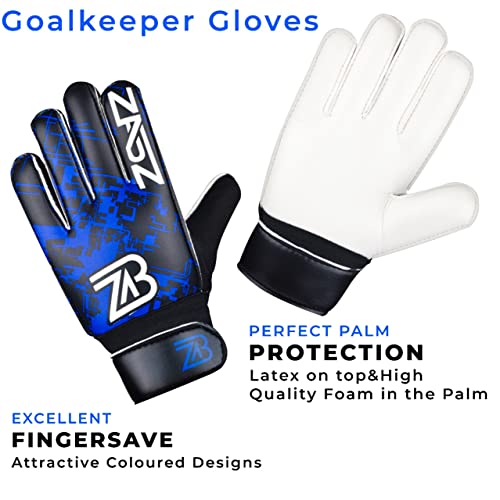 Youth Goalkeeper Gloves with Extra Grip - Blue