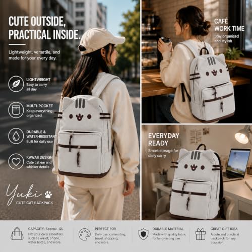 Lightweight Cat Ear Backpack - Kawaii Travel Daypack