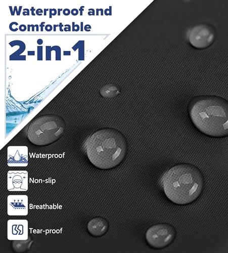 Fabric Swim Cap - Waterproof Silicone Layer, High Elasticity - Black, Small