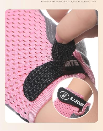 Half Finger Bike Gloves for Kids - Blue, Size L (9-14 Years)