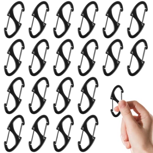20 Pcs Heavy-Duty Zipper Clips - Anti-Theft Carabiner Hooks