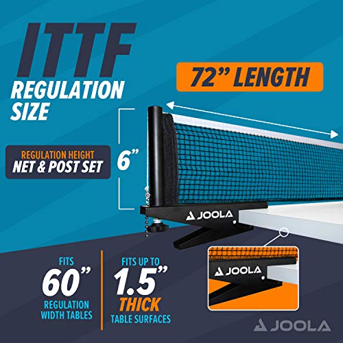 Table Tennis Net and Post Set - 72" Portable Clamp System