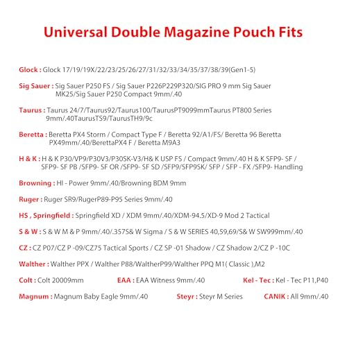 Universal Double Magazine Pouch - Adjustable Tactical Holster