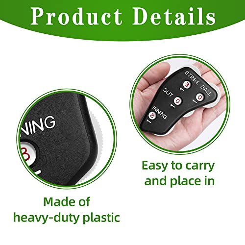 Watayo Black 2-Pack Baseball Umpire Clicker & Score Counter - Practice & Game