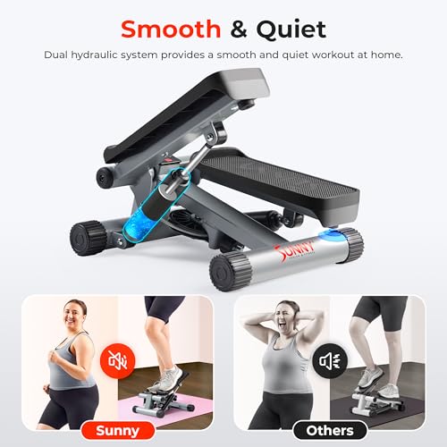 Mini Stair Stepper with Resistance Bands for Full Body Cardio