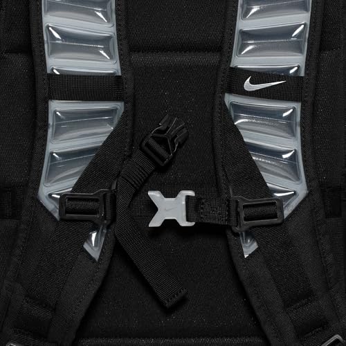 Varsity Elite Backpack - Expandable Side Pocket - Black/Silver