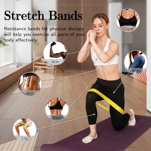 Resistance Bands Set with 5 Levels for Strength Training & Yoga
