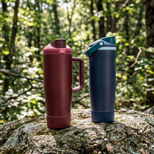 Silicone Boot Protector Sleeve for Owala 30oz & 40oz Bottles - Grey Blue