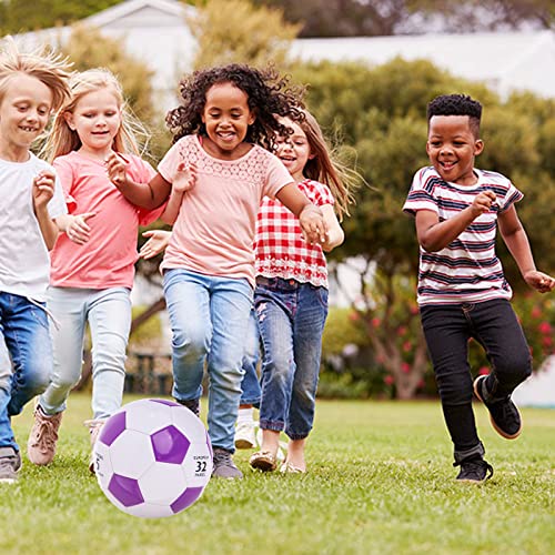 Size 2 Purple Soccer Ball with Pump - Indoor & Outdoor Training