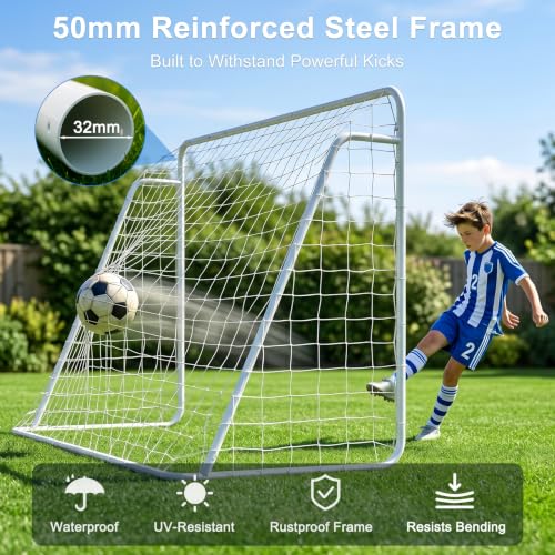 12x6FT Soccer Goal - Alloy Steel Backyard Goal for Teens & Adults