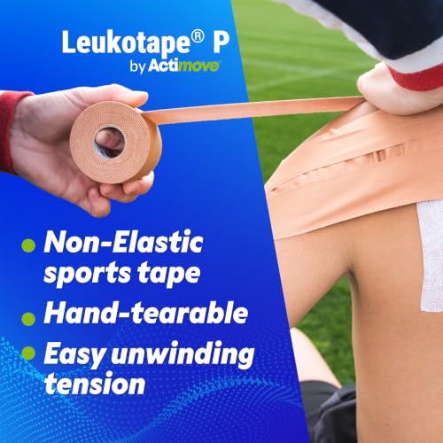 Adhesive Strapping Tape for Sports Injuries – 1.5 in x 15 yds, Tan