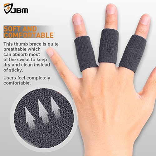 Compression Finger Sleeves - 5 Pack Sport Protector - Grey