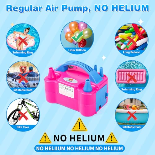 Electric Balloon Pump - Portable Dual Nozzle Inflator for Parties