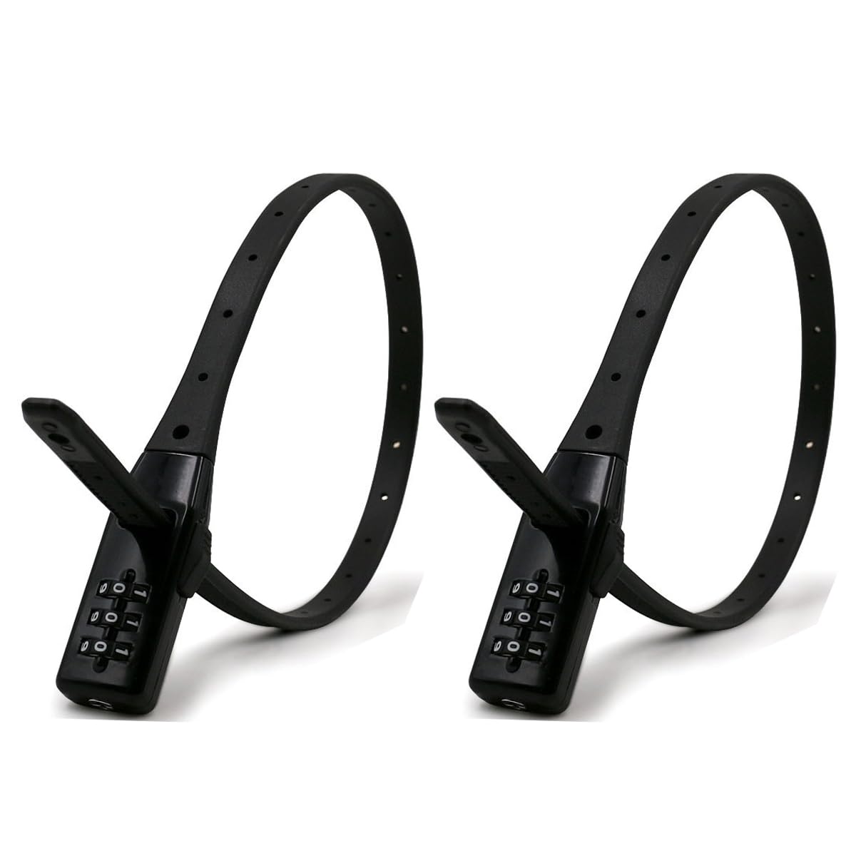 HOUSON 2 Pack Zip Tie Cable Lock Bike Bicycle Helmet Lock, 54cm Bicycle Band lock with Combination Code 3-Digit Code Multi Purpose Lightweight Flexible Security Motorcycle Helmet Bike Lock