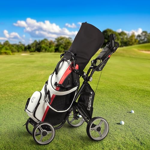 4 Wheel Golf Push Cart - Explorer Version V8 - Dark Grey
