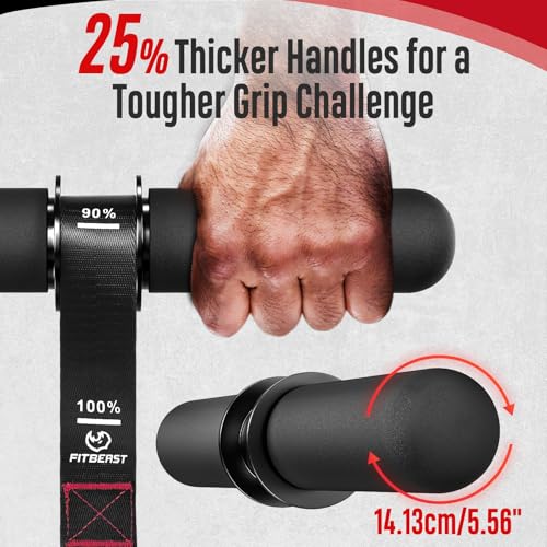 Forearm Strength Trainer with Adjustable Strap - Black