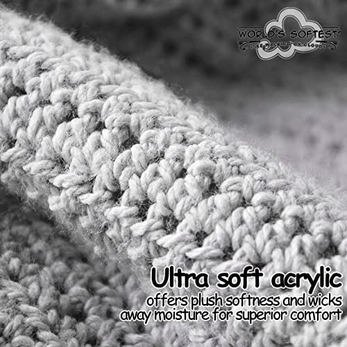 World's Softest Classic Crew Socks Medium White - Ultra Soft Unisex Socks