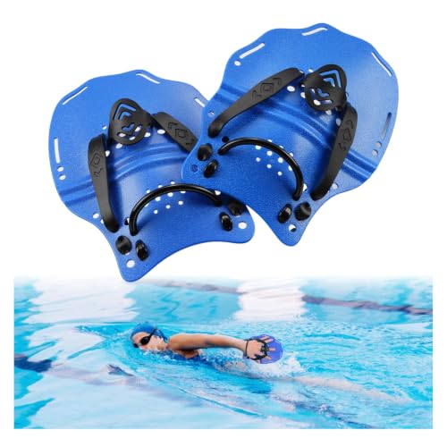 Swim Hand Paddles for Training - Medium (8.52 x 6.02 in) - Blue