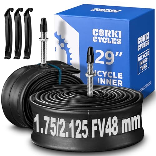 Corki 29 Inch Bike Tube 29x1.75-2.125 with Presta Valve 48mm - 2-Pack