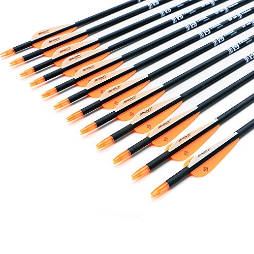 30" Carbon Arrows - 12 Pack for Compound & Recurve Bows