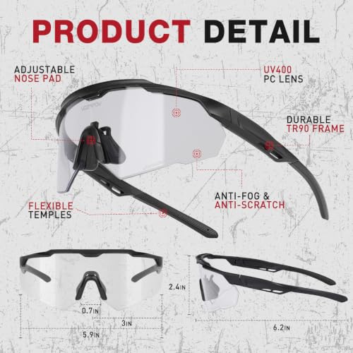 Tactical Shooting Glasses ANSI Z87+ UV400 | Anti-Fog, Scratch-Resistant Eye Protection