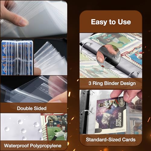 RONMONG Football Card Binder 440 Pockets, Sports Trading Card Album, Football Style