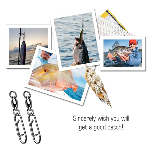 AMYSPORTS High Strength Snap Swivels Stainless Bearing Rolling