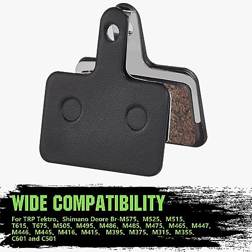 Ceramic Bicycle Disc Brake Pads - 2 Pairs for Shimano, Tektro, TRP
