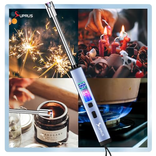 Electric Candle Lighter with 360° Flexible Neck - Blue