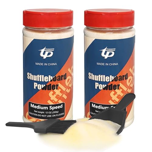 Medium Speed Shuffleboard Powder Set with Mini Brush - 2 Cans