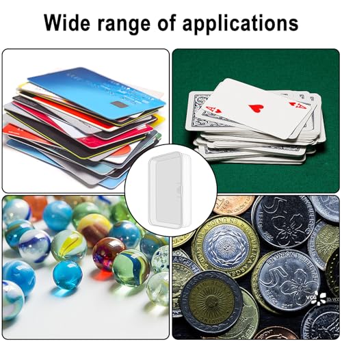 4 Pack Clear Plastic Card Deck Box - Durable Snap Closure
