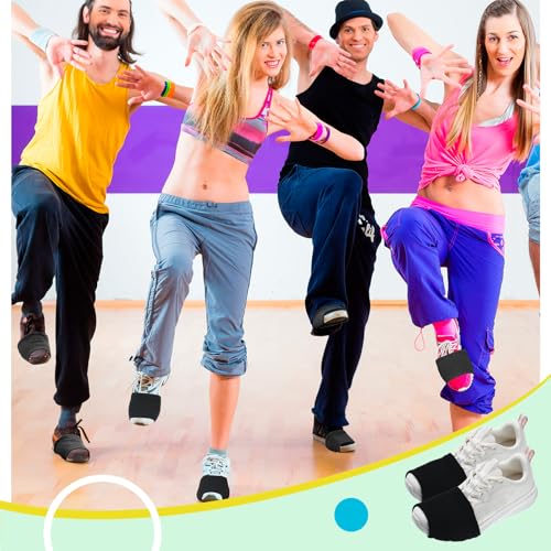 Haysandy Medium Black Dance Shoe Covers for Adults, 8 Pairs