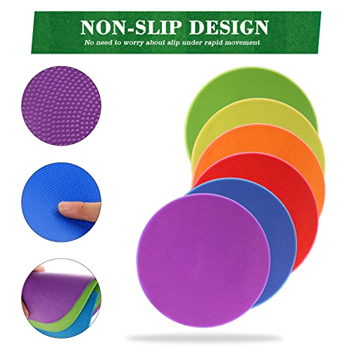 9-Inch Rubber Spot Markers - Non-Slip Agility Dots - 12Pcs