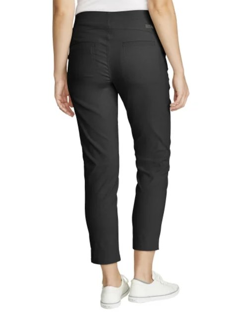Eddie Bauer Women's UPF 50+ Performance Stretch Horizon Straight Ankle Pant (US, Numeric, 10, Regular, Regular, Black)